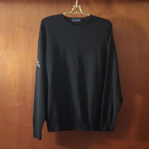 Glenmuir 1891 black lambswool crew neck golf sweater